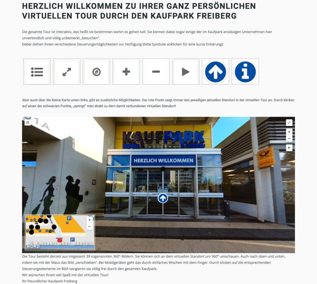Virtuelle Tour - Kaufpark Freiberg